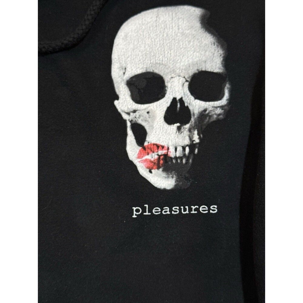 Pleasures Skull Graphic Hoodie “Making Out” - Size Large Streetwear - Punk Goth - Picture 13 of 15